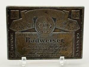 Vintage Budweiser Beer Advertising Belt Buckle Breweriana Collectible USA